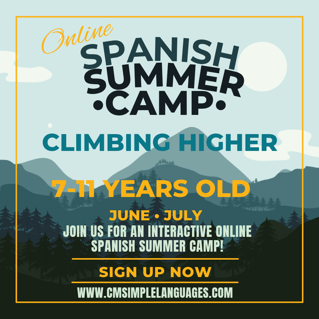 2026 Summer Camp Enrichment (returning campers). Online Spanish Tue,Thu (4:30 pm CT) Maestra Andrea