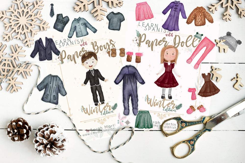 Paper Dolls Winter Edition - Charlotte Mason Simple Spanish