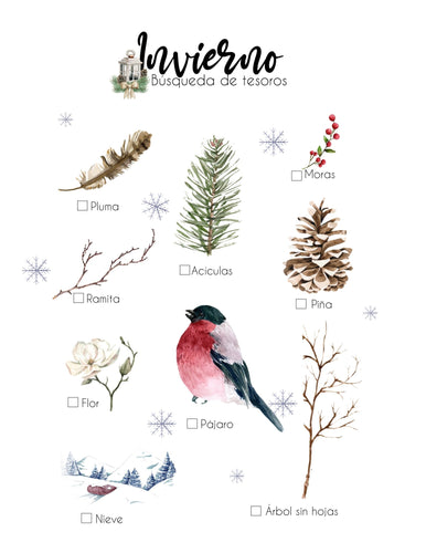 Spanish Winter Scavenger Hunt - Charlotte Mason Simple Spanish